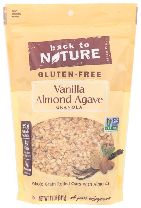 Vanilla Almond Agave Granola - calories, carbs, nutrition