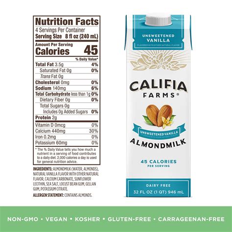 Vanilla Almond - calories, carbs, nutrition