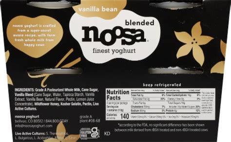 Vanilla Bean Yogurt - calories, carbs, nutrition