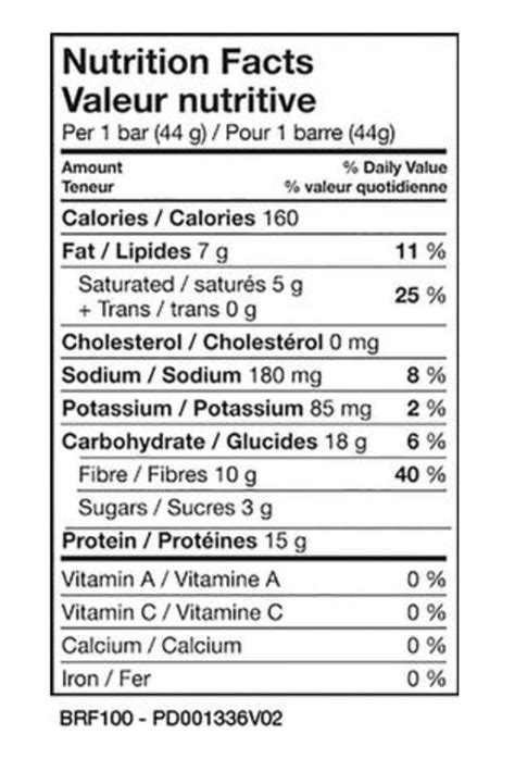 Vanilla Crisp Bar - calories, carbs, nutrition