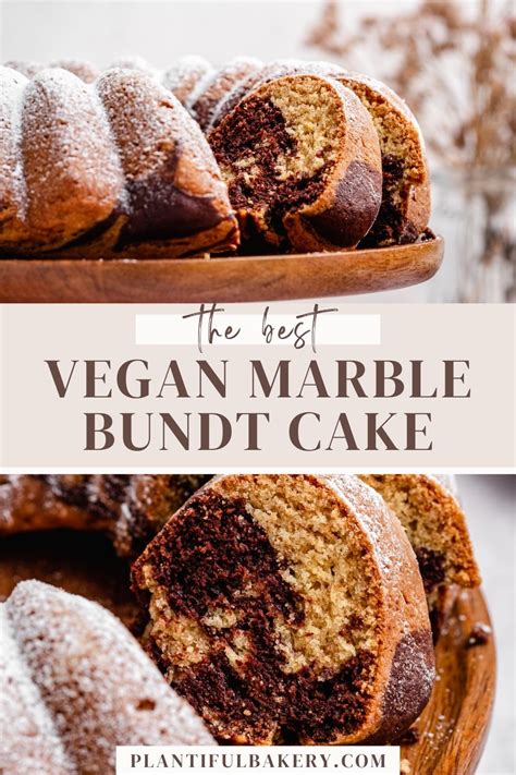 Vegan Marbled Bundt Cake - calories, carbs, nutrition