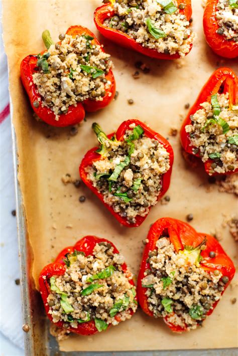 Vegetable and Lentil Stuffed Peppers - calories, carbs, nutrition