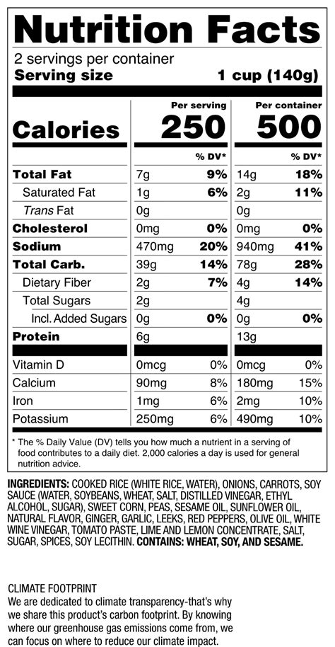 Vegetable Rice - calories, carbs, nutrition