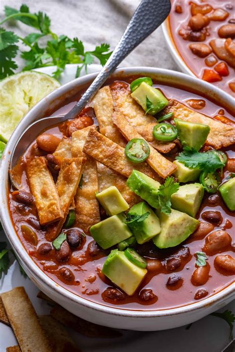 Vegetarian Tortilla Soup (PHA) - calories, carbs, nutrition