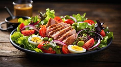 Warm Nicoise Vegetables on a Bed of Crispy Cos Lettuce and a Soft Free Range Egg - calories, carbs, nutrition