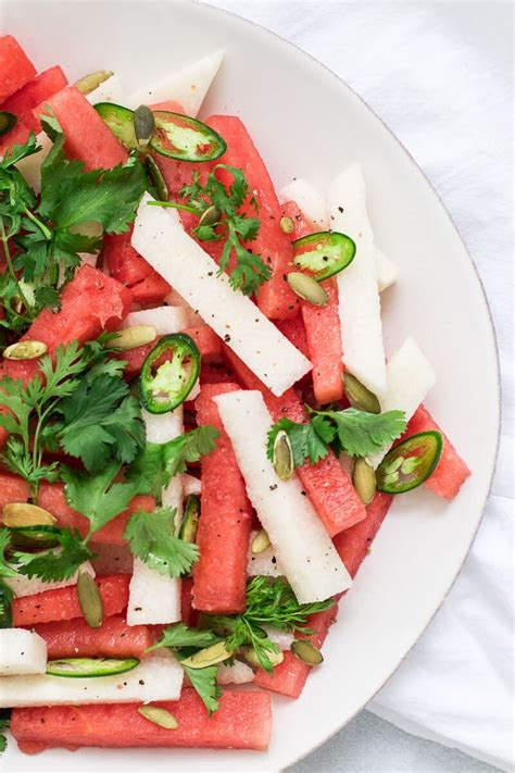 Watermelon and Jicama Side Salad - calories, carbs, nutrition