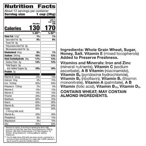 Wheaties Cereal - calories, carbs, nutrition