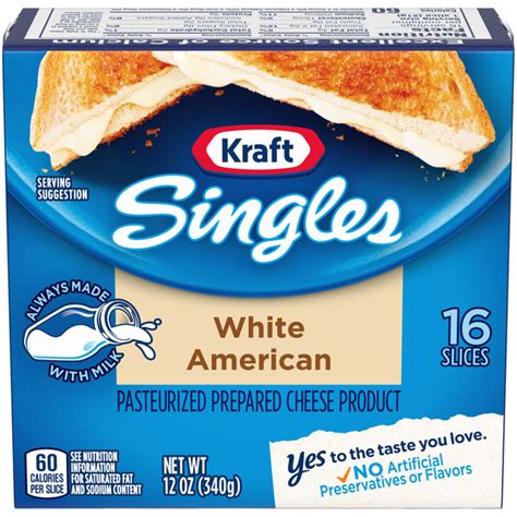 White American Singles - calories, carbs, nutrition