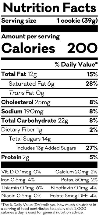 White Chocolate Macadamia Cookie - small - calories, carbs, nutrition