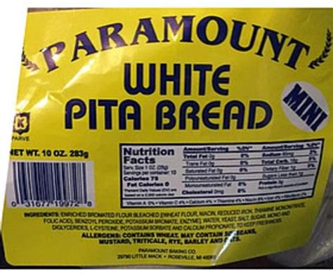 White Pita Bread (62266.1) - calories, carbs, nutrition