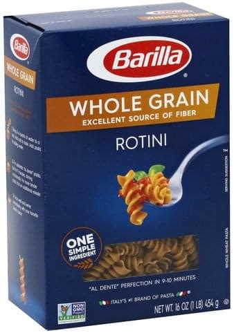 Whole Grain Rotini - calories, carbs, nutrition