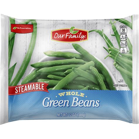 Whole Green Beans, Frozen - calories, carbs, nutrition