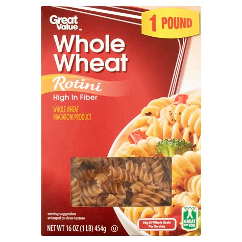 Whole Wheat Rotini - calories, carbs, nutrition