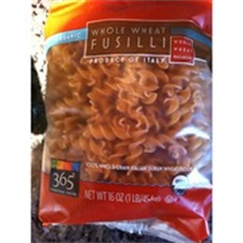 Wholewheat Fusilli - calories, carbs, nutrition