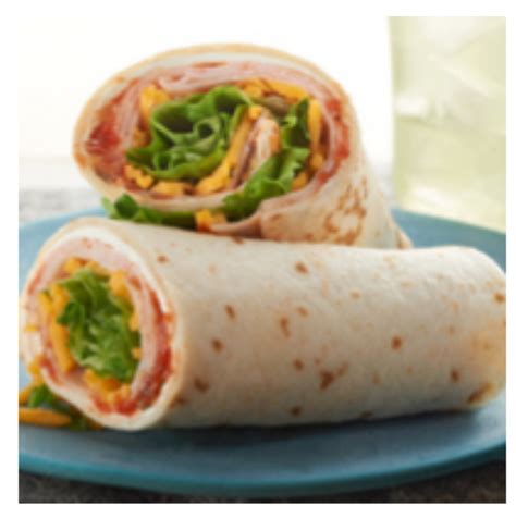 Wrap Ham & Cheddar Herbed Mayo 12" flour 1/2 Wrap - calories, carbs, nutrition