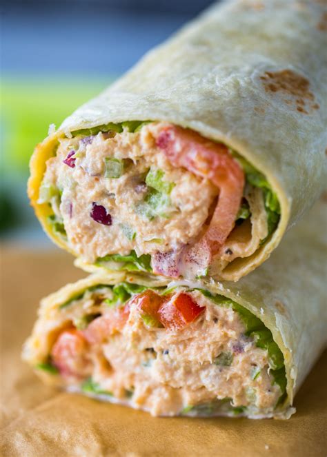 Wrap Tuna Salad No Chol Mayo 10" Flour 1/2 Wrap - calories, carbs, nutrition
