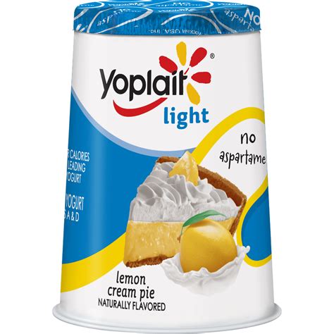 Yoplait Light Fat Free Lemon Cream Pie Yogurt - calories, carbs, nutrition