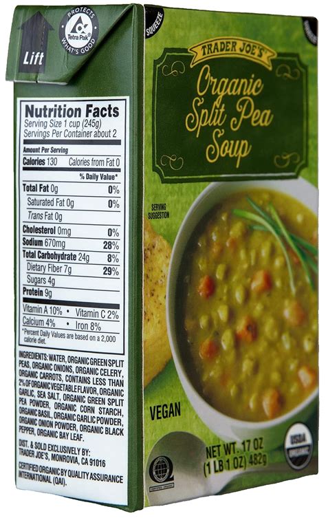 Your Health Your Way Vegetarian Split Pea 16 oz - calories, carbs, nutrition