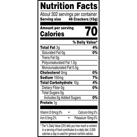 Zesta Saltine Crackers - calories, carbs, nutrition